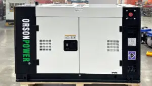 10kW ORSON POWER diesel generator with soundproof enclosure – front view